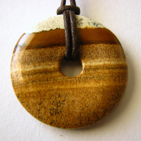 Comfort and Courage II - Picture Jasper 40mm Pendant