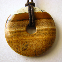 Comfort and Courage II - Picture Jasper 40mm Pendant